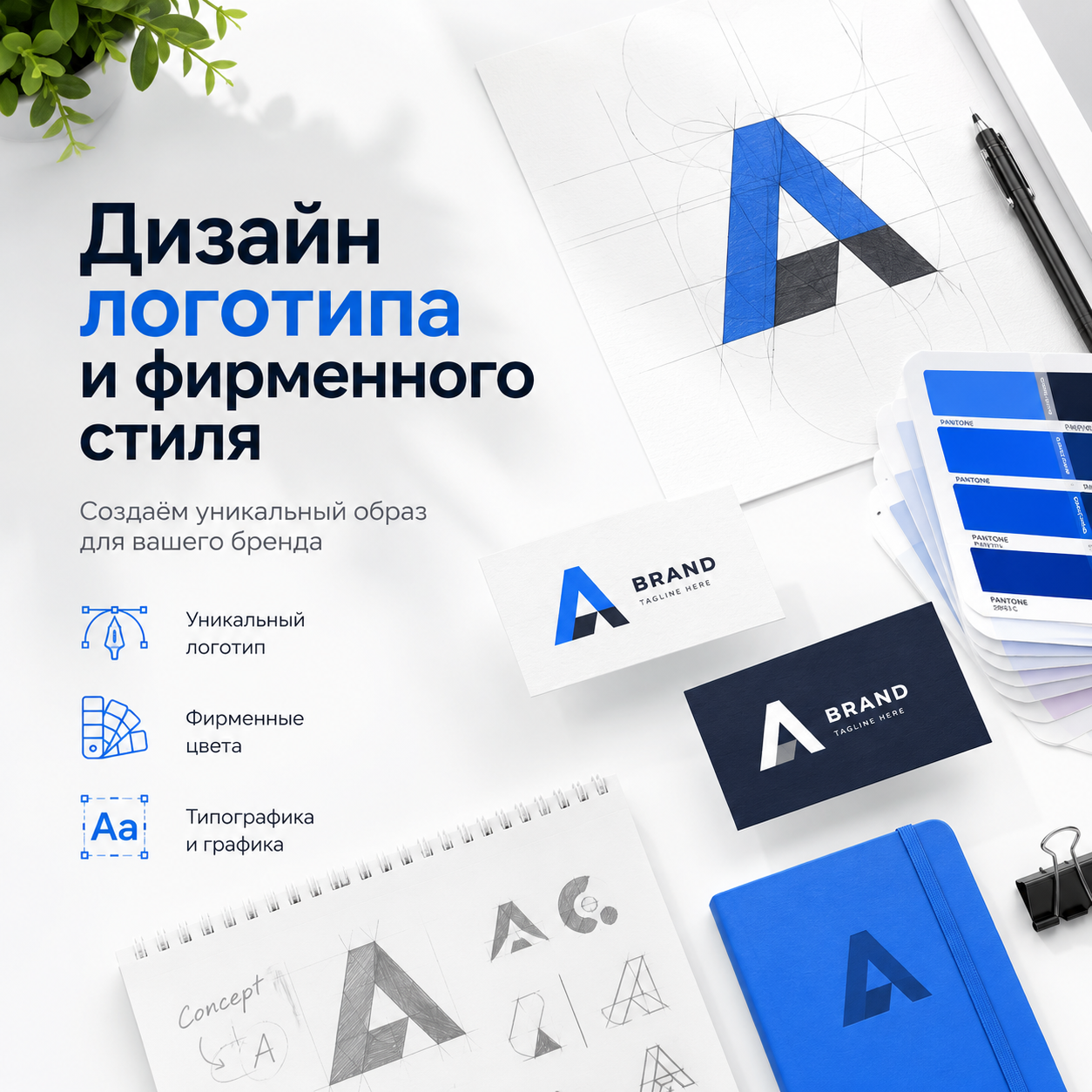 Дизайн логотипа и фирменного стиля